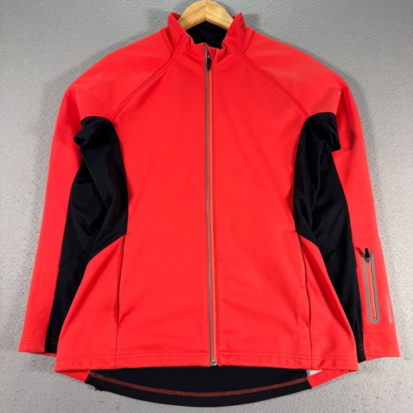 Rossignol Jacket Women XL‎ Red Black Softshell Ski Runner Breathable Lightweight - Picture 1 of 16